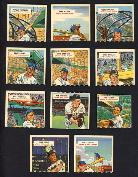 1955 Topps Double Headers Top Panels Set Lot 11 Diff Hank Aaron 551398