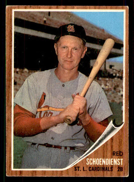 1962 Topps Baseball #575 Red Schoendienst Cardinals EX 551429