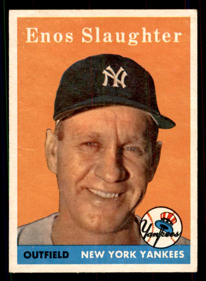 1958 Topps Baseball #142 Enos Slaughter Yankees EX-MT 551516