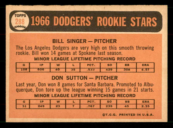 1966 Topps Baseball #288 Don Sutton Dodgers EX-MT 551567