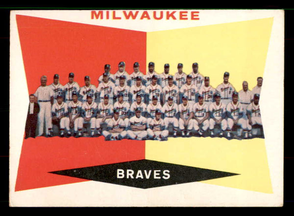 1960 Topps Baseball #381 Milwaukee Braves Team EX+/EX-MT 551626