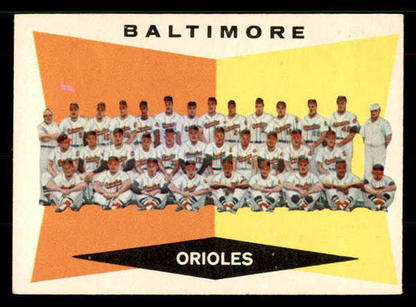 1960 Topps Baseball #494 Baltimore Orioles Team EX-MT 551631