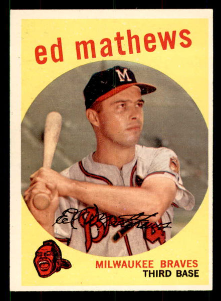 1959 Topps Baseball #450 Eddie Mathews Braves EX+/EX-MT 551675