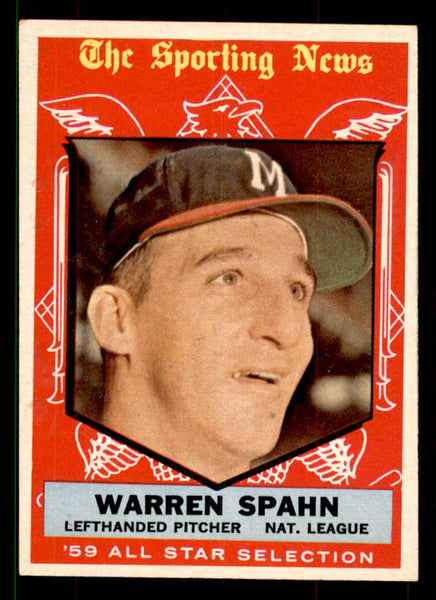 1959 Topps Baseball #571 Warren Spahn A.S. Braves EX 551685