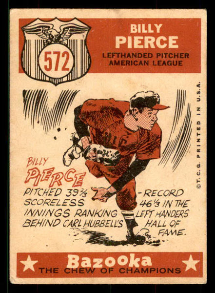 1959 Topps Baseball #572 Billy Pierce A.S. White Sox EX-MT 551695