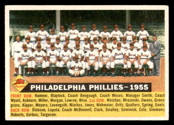 1956 Topps Baseball #072 Philadelphia Phillies Team VG-EX Dated 551709
