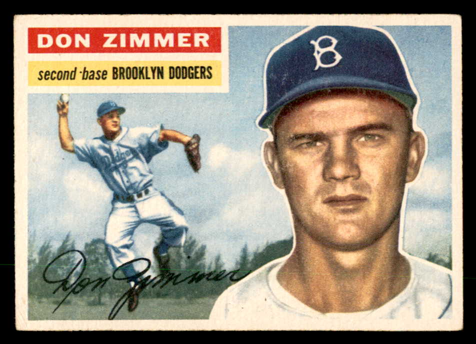 1956 Topps Baseball #099 Don Zimmer Dodgers EX-MT White 551732