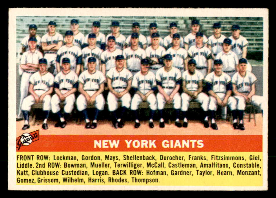 1956 Topps Baseball #226 New York Giants Team EX-MT 551749
