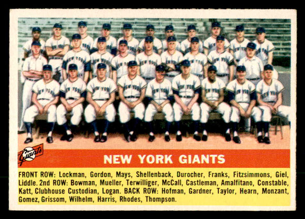 1956 Topps Baseball #226 New York Giants Team EX-MT 551749