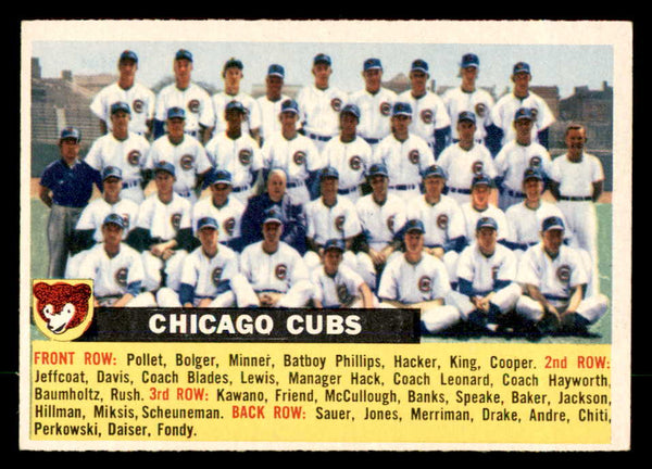 1956 Topps Baseball #011 Chicago Cubs Team EX-MT Gray 551766