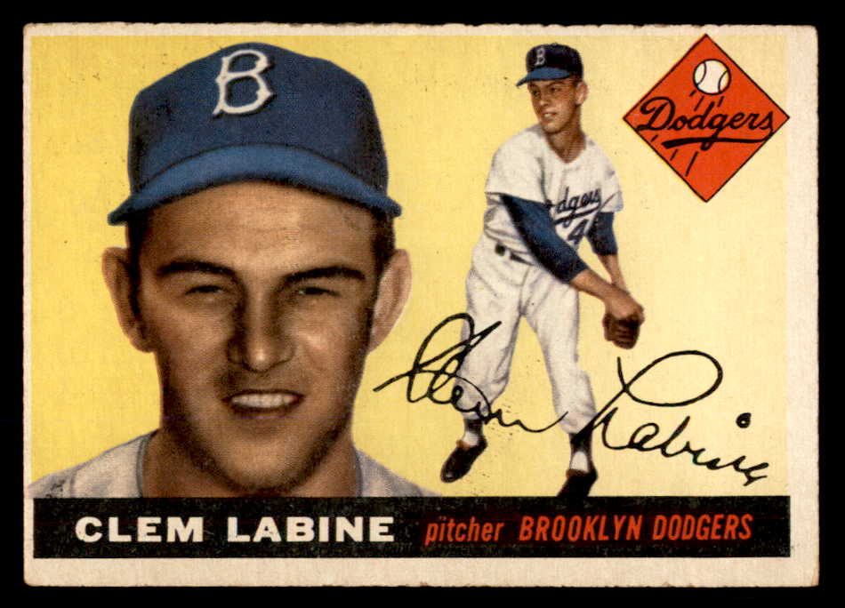 1955 Topps Baseball #180 Clem Labine Dodgers EX 551802