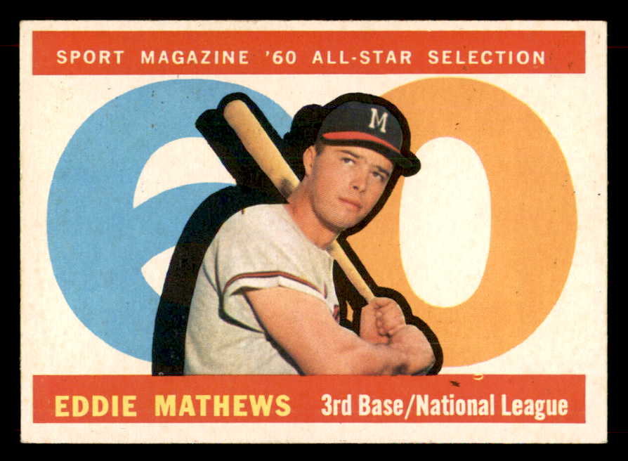 1960 Topps Baseball #558 Eddie Mathews A.S. Braves EX-MT 551891
