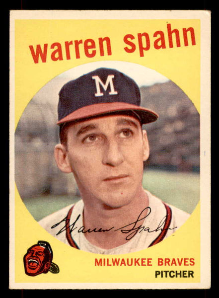 1959 Topps Baseball #040 Warren Spahn Braves EX+/EX-MT 1931 551901