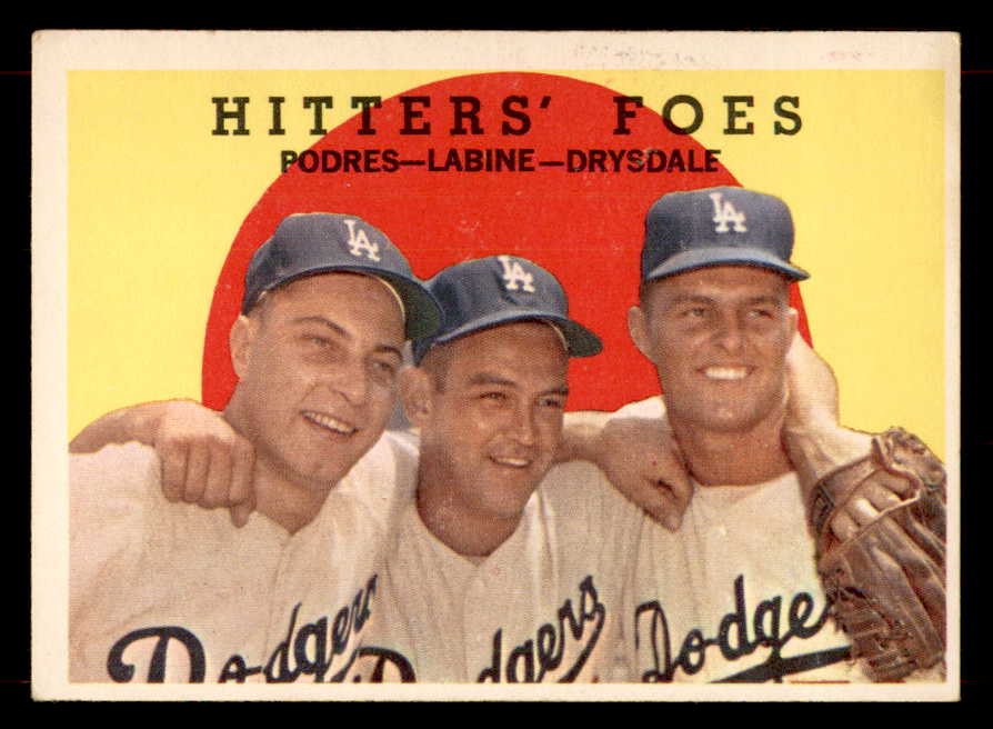 1959 Topps Baseball #262 Don Drysdale Johnny Podres EX-MT 551904