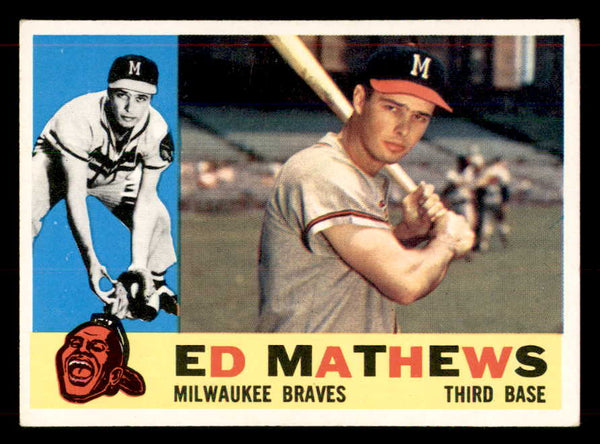 1960 Topps Baseball #420 Eddie Mathews Braves EX+/EX-MT 551932