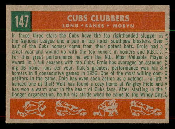 1959 Topps Baseball #147 Ernie Banks Dale Long EX-MT 552007