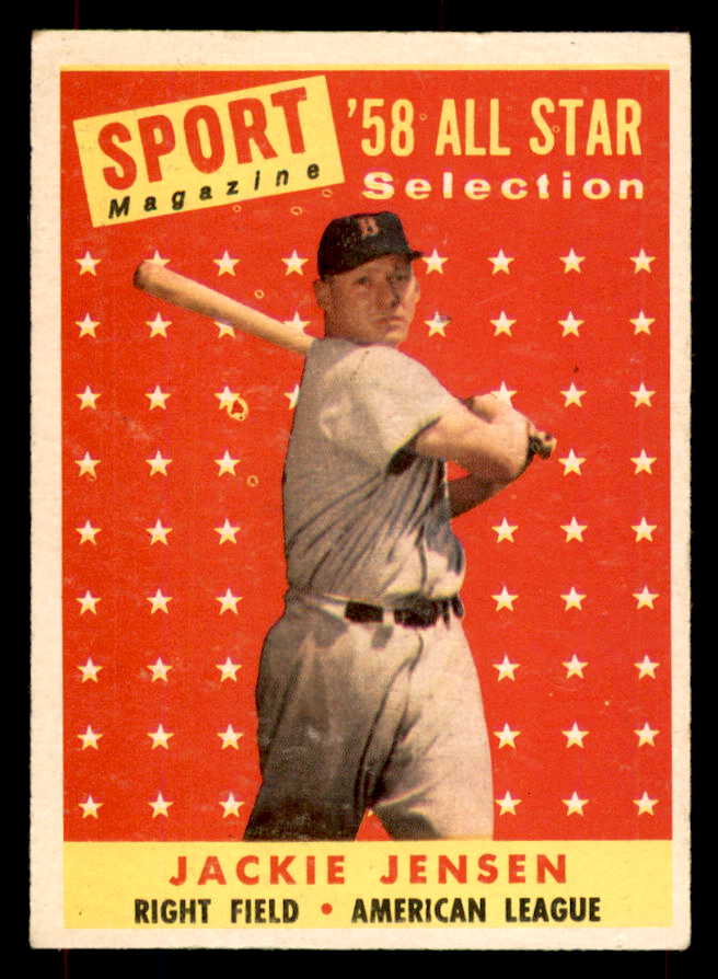 1958 Topps Baseball #489 Jackie Jensen A.S. Red Sox EX 552108
