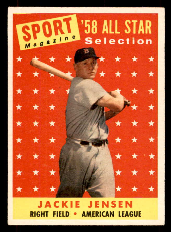 1958 Topps Baseball #489 Jackie Jensen A.S. Red Sox EX-MT 552109
