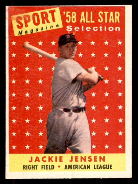 1958 Topps Baseball #489 Jackie Jensen A.S. Red Sox EX-MT 552110