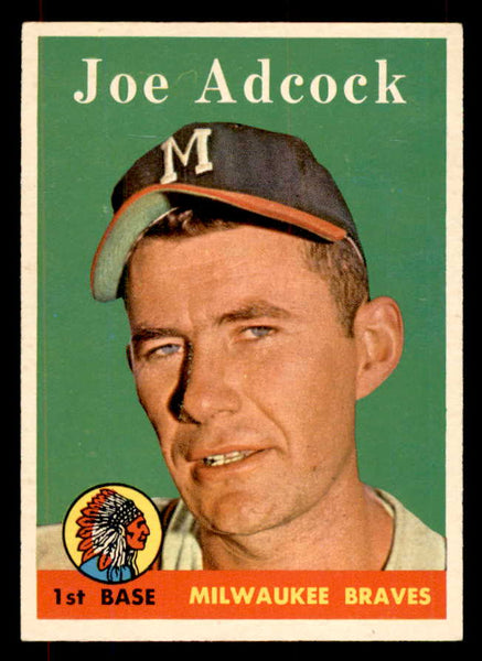 1958 Topps Baseball #325 Joe Adcock Braves EX+/EX-MT 552116