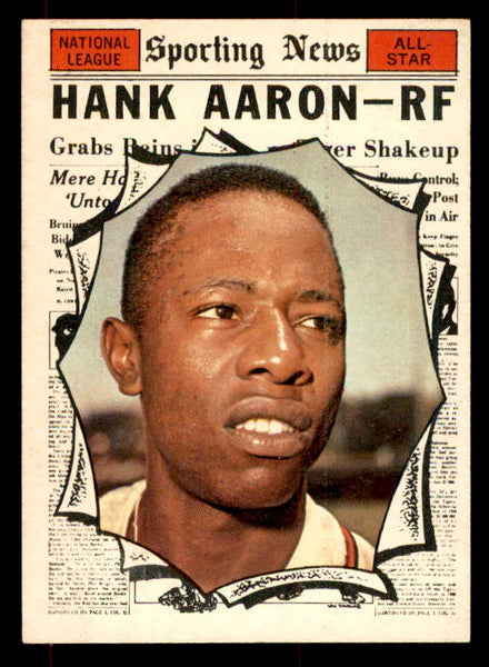 1961 Topps Baseball #577 Hank Aaron A.S. Braves EX-MT 552132
