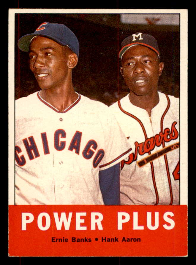 1963 Topps Baseball #242 Hank Aaron Ernie Banks EX-MT 552133