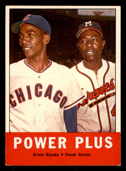 1963 Topps Baseball #242 Hank Aaron Ernie Banks EX-MT 552133
