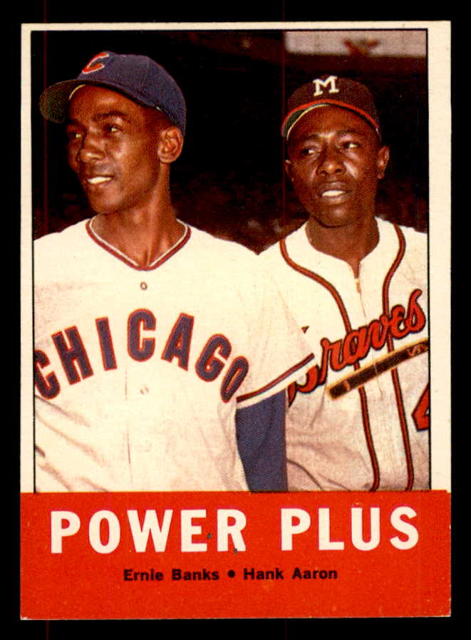 1963 Topps Baseball #242 Hank Aaron Ernie Banks EX-MT 552134