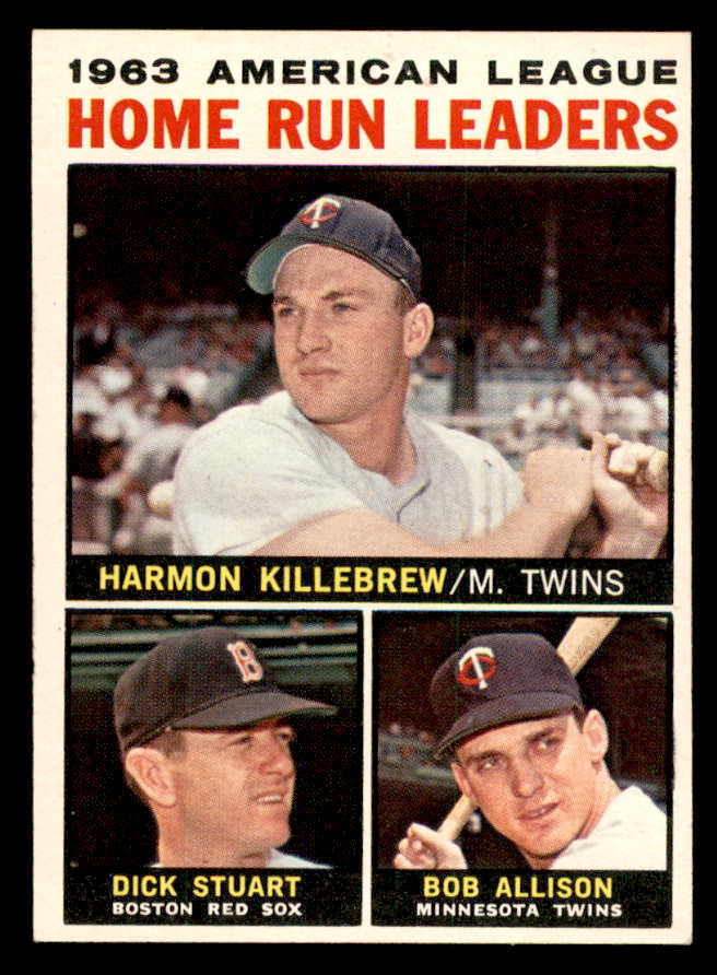 1964 Topps Baseball #010 A.L. Home Run Leaders Killebrew EX-MT 552285