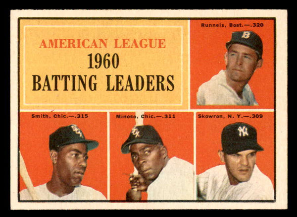 1961 Topps Baseball #042 A.L. Batting Leaders Minoso EX-MT 552290