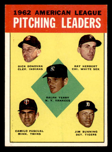 1963 Topps Baseball #008 A.L. Win Leaders Jim Bunning NR-MT 552298