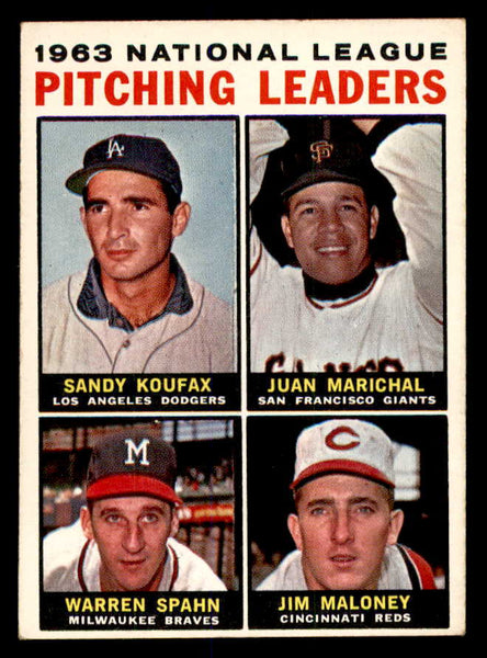 1964 Topps Baseball #003 N.L. Win Leaders Sandy Koufax EX+/EX-MT 552309