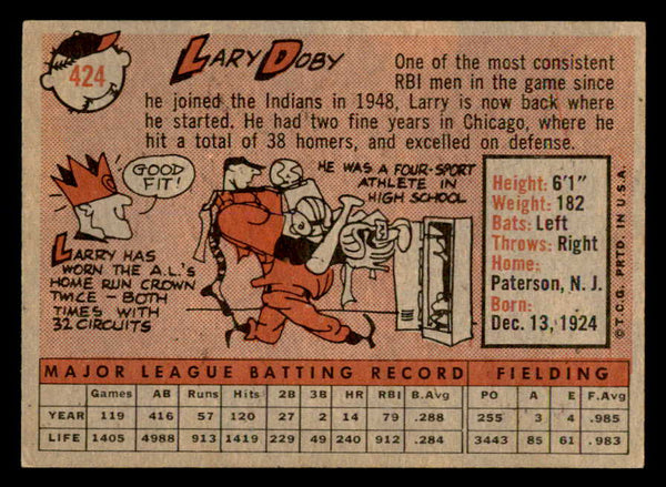1958 Topps Baseball #424 Larry Doby Indians EX-MT 552445