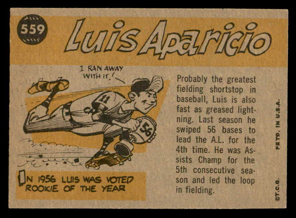 1960 Topps Baseball #559 Luis Aparicio A.S. White Sox EX-MT 552462