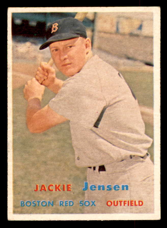 1957 Topps Baseball #220 Jackie Jensen Red Sox EX-MT 552620