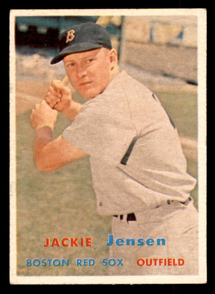 1957 Topps Baseball #220 Jackie Jensen Red Sox EX-MT 552620