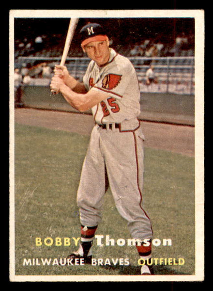 1957 Topps Baseball #262 Bobby Thomson Braves VG-EX 552622
