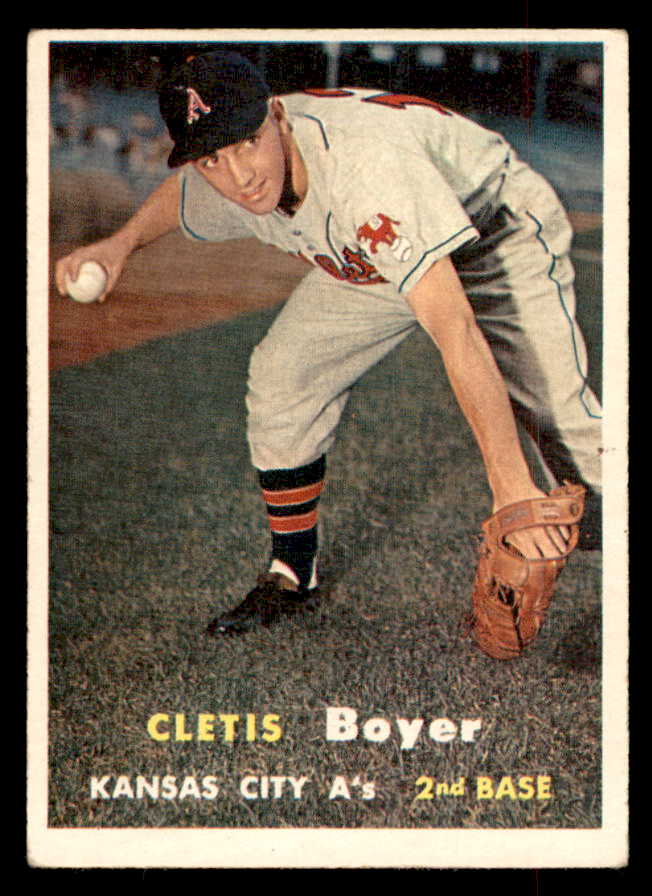 1957 Topps Baseball #121 Clete Boyer A's EX-MT 552628