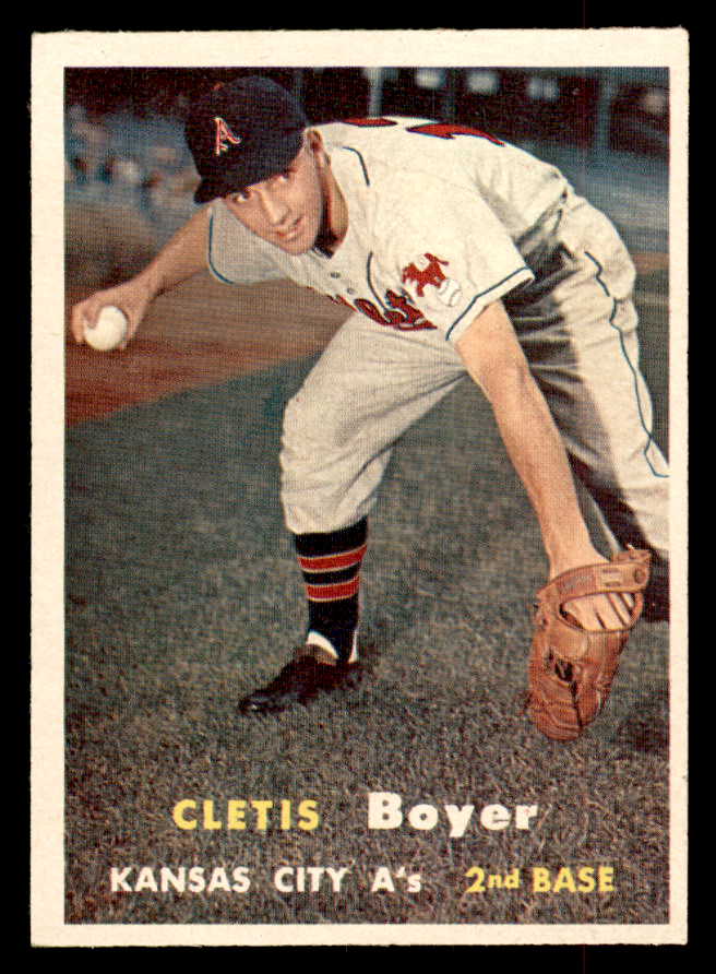 1957 Topps Baseball #121 Clete Boyer A's EX-MT 552629