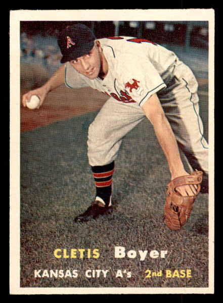1957 Topps Baseball #121 Clete Boyer A's EX-MT 552629