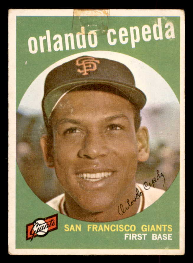 1959 Topps Baseball #390 Orlando Cepeda Giants VG 552655