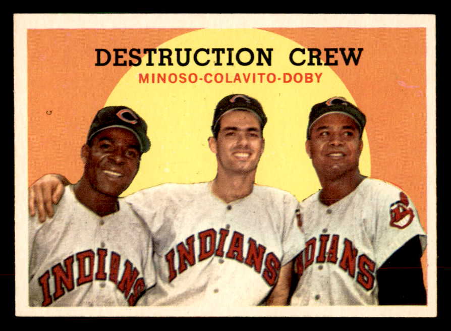 1959 Topps Baseball #166 Rocky Colavito Larry Doby EX-MT 552669