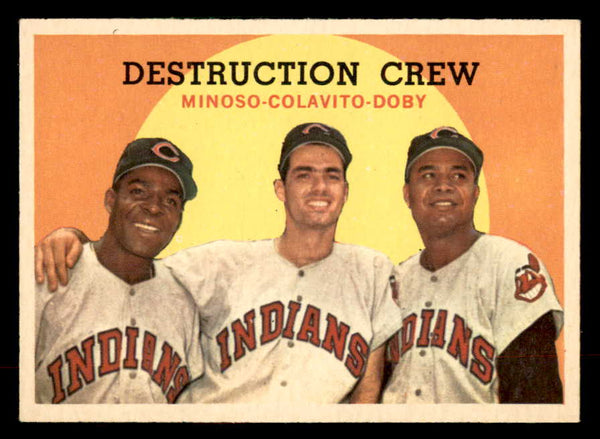 1959 Topps Baseball #166 Rocky Colavito Larry Doby EX-MT 552670