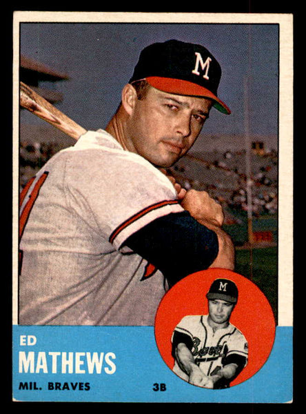 1963 Topps Baseball #275 Eddie Mathews Braves EX-MT 552742