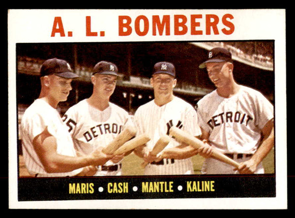 1964 Topps Baseball #331 Mickey Mantle Al Kaline Roger Maris EX-MT 552759