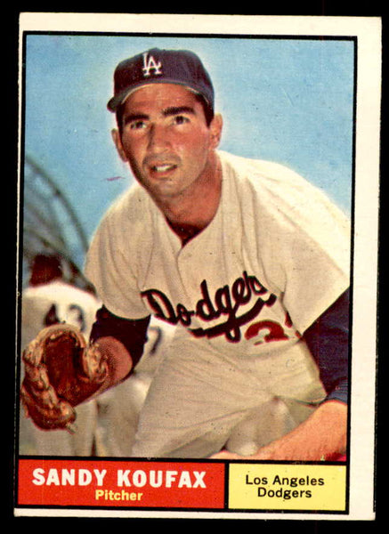 1961 Topps Baseball #344 Sandy Koufax Dodgers EX+/EX-MT 552768