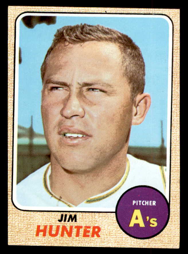 1968 Topps Baseball #385 Catfish Hunter A's NR-MT 552804