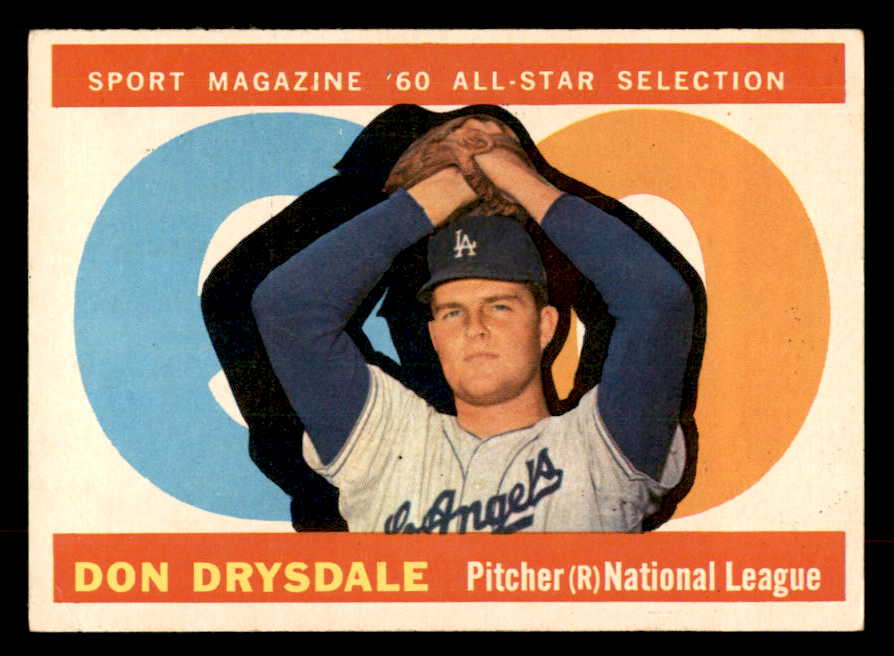 1960 Topps Baseball #570 Don Drysdale A.S. Dodgers VG-EX 552821