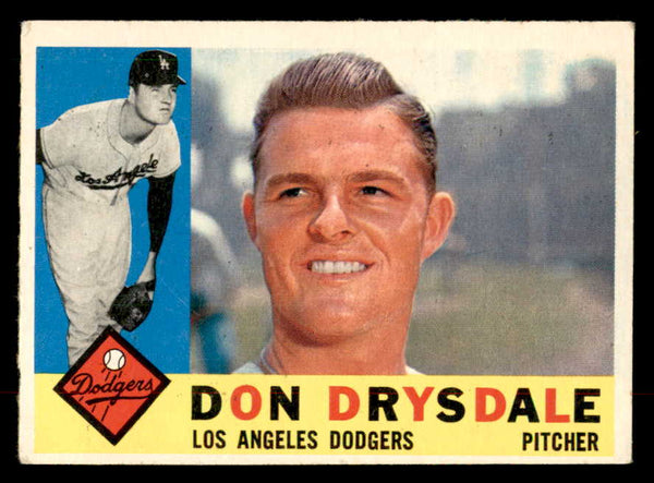1960 Topps Baseball #475 Don Drysdale Dodgers VG-EX 552823