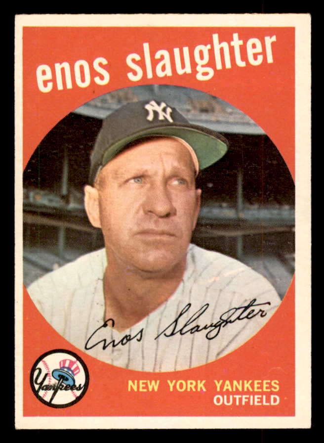 1959 Topps Baseball #155 Enos Slaughter Yankees EX-MT 552944